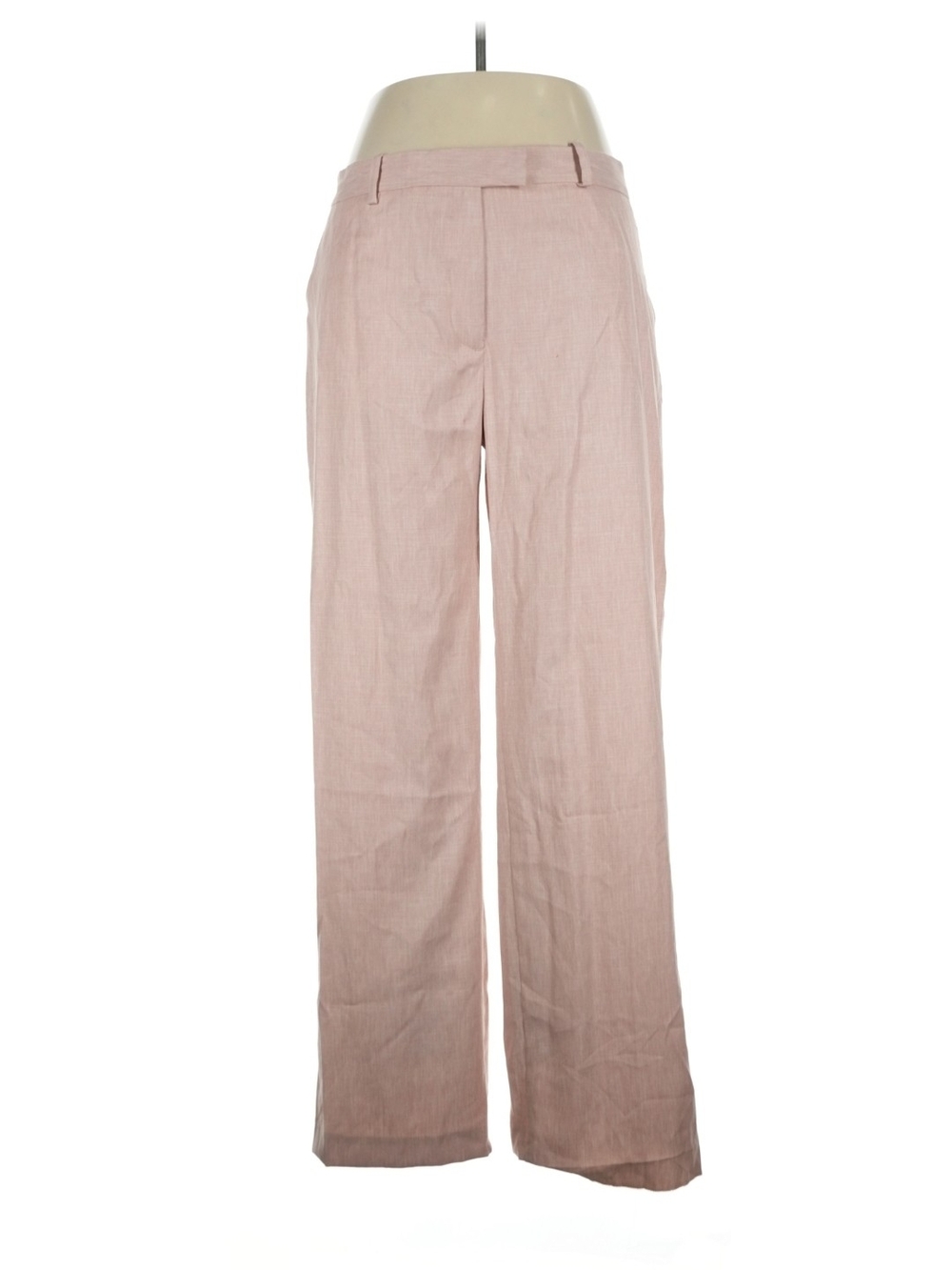 Zara Blush Wide-Leg Linen-Blend Pants